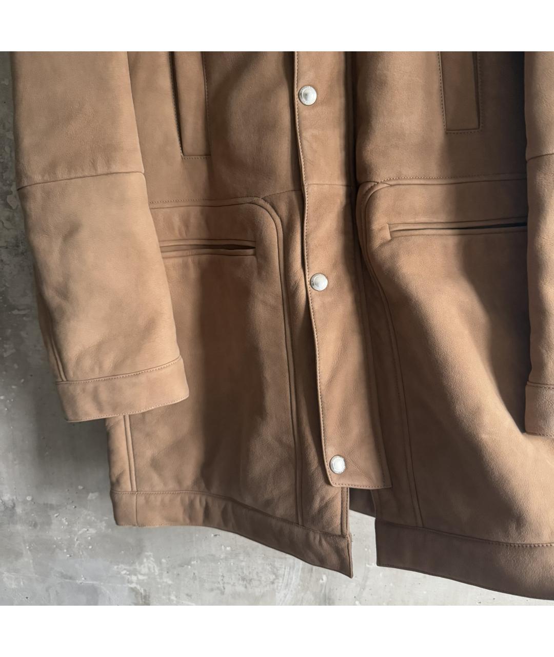 BRUNELLO CUCINELLI Коричневая хлопковая дубленка/шуба, фото 2