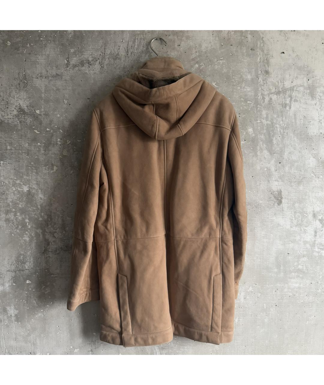 BRUNELLO CUCINELLI Коричневая хлопковая дубленка/шуба, фото 3