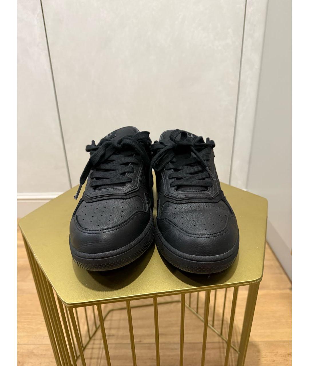 CHRISTIAN DIOR Черные кожаные низкие кроссовки / кеды, фото 2