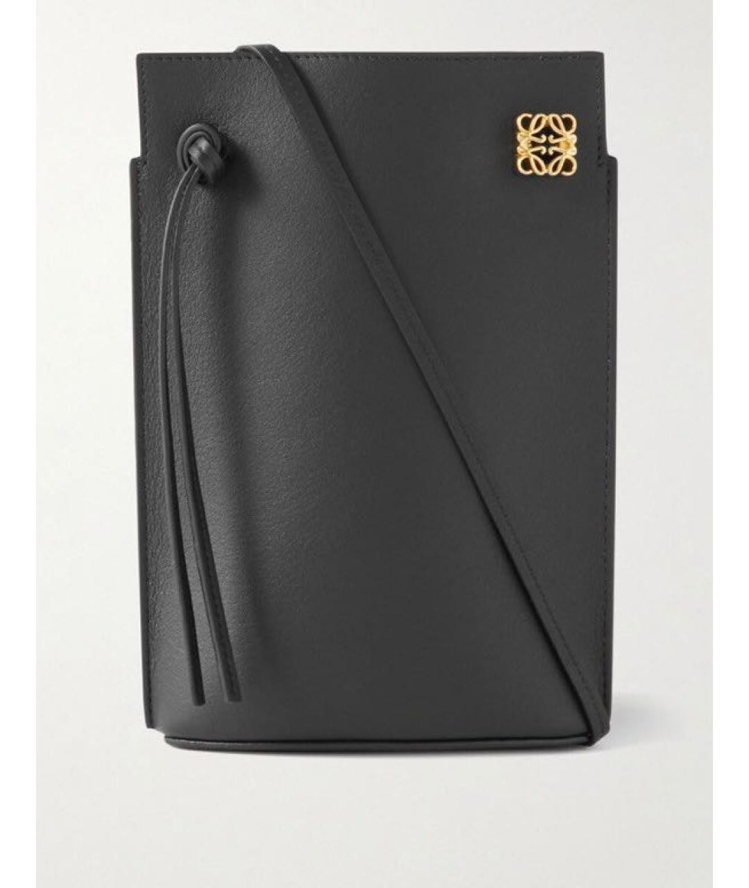 LOEWE Черная кожаная сумка на плечо, фото 6