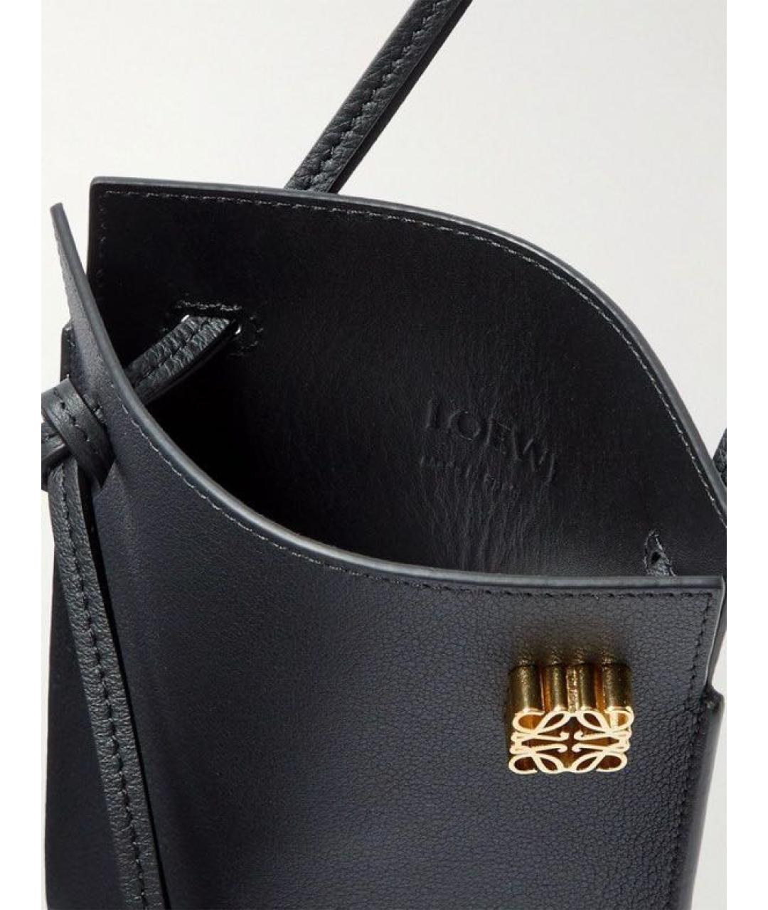 LOEWE Черная кожаная сумка на плечо, фото 3