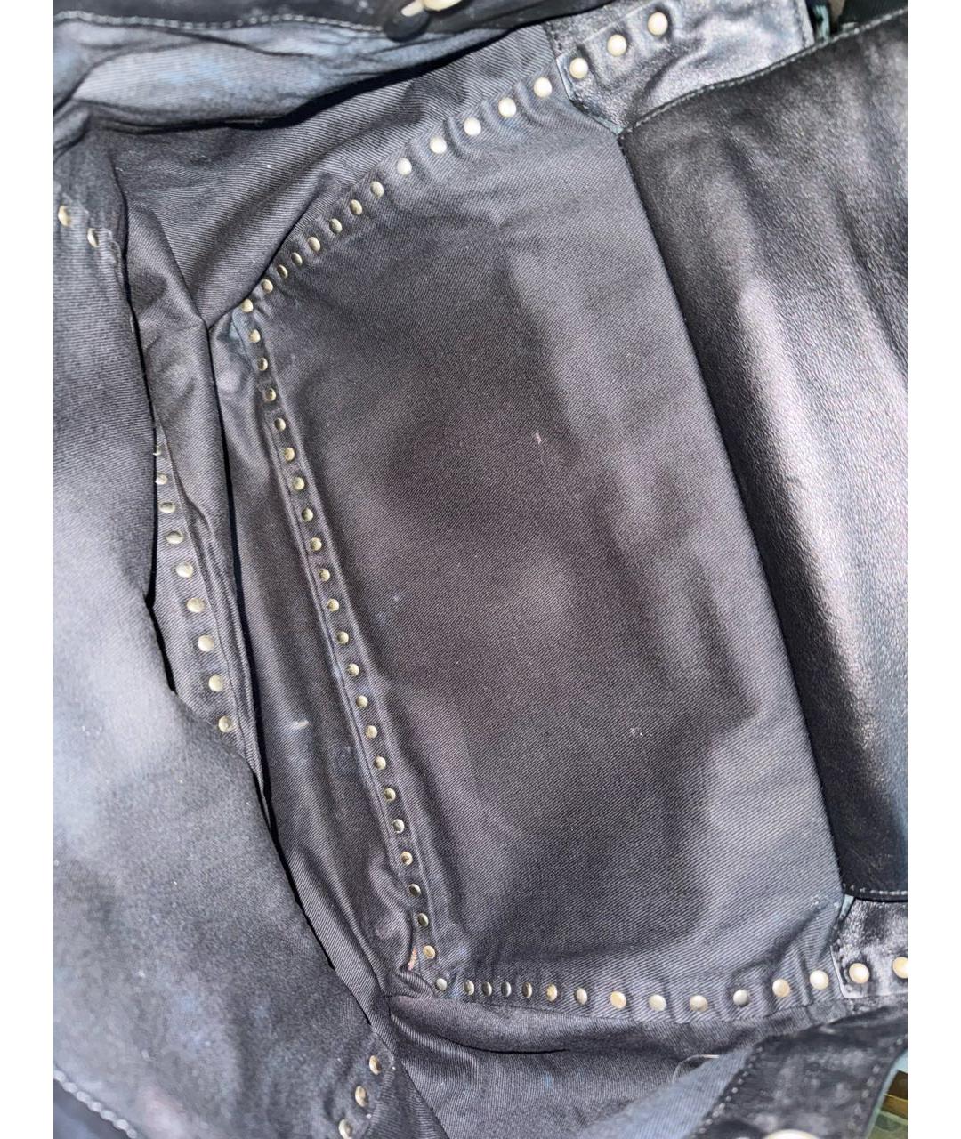 VALENTINO Черная кожаная сумка тоут, фото 7