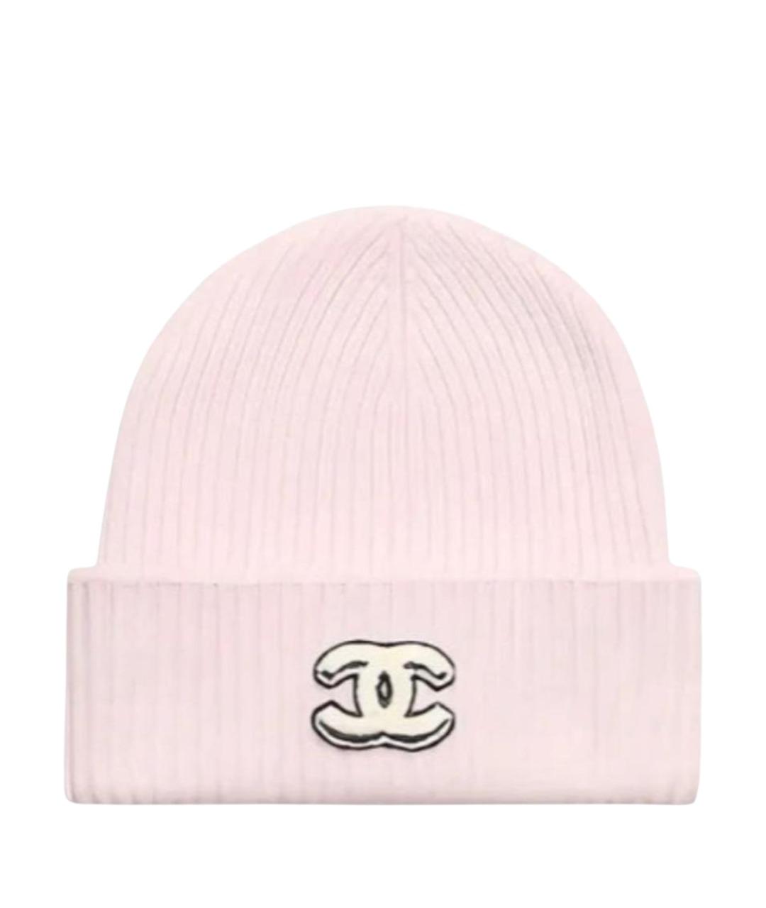 CHANEL Розовая кашемировая шапка, фото 1
