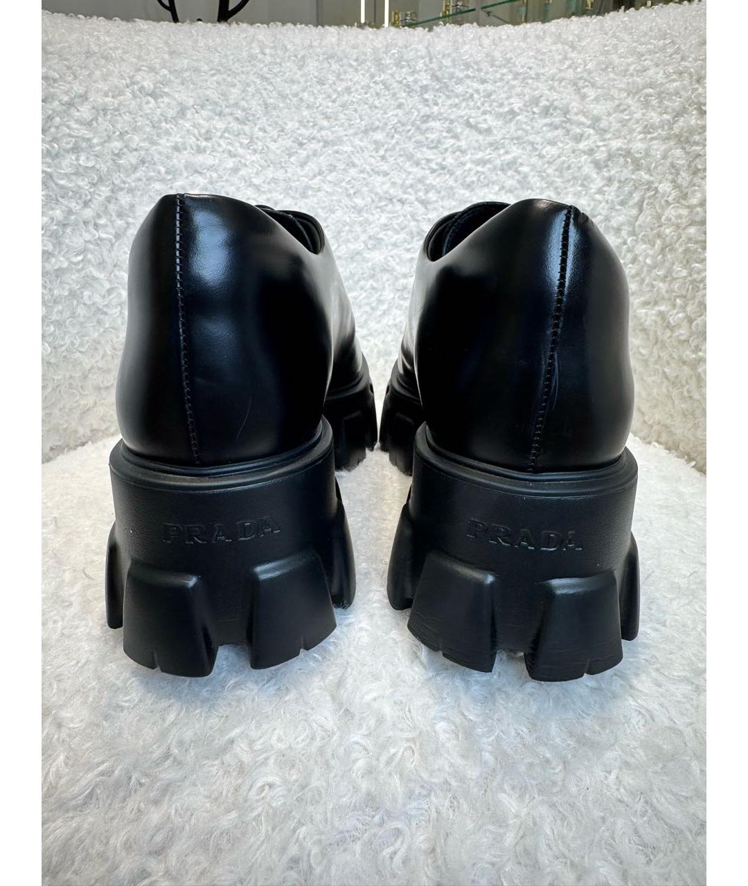 PRADA Черные кожаные лоферы, фото 4