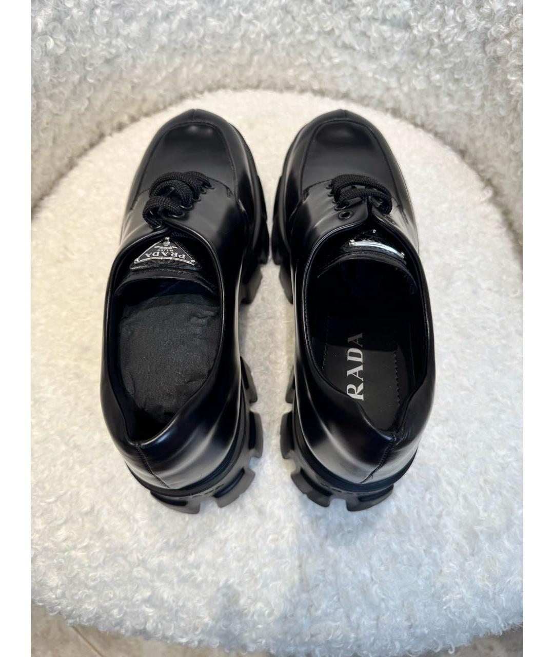 PRADA Черные кожаные лоферы, фото 3