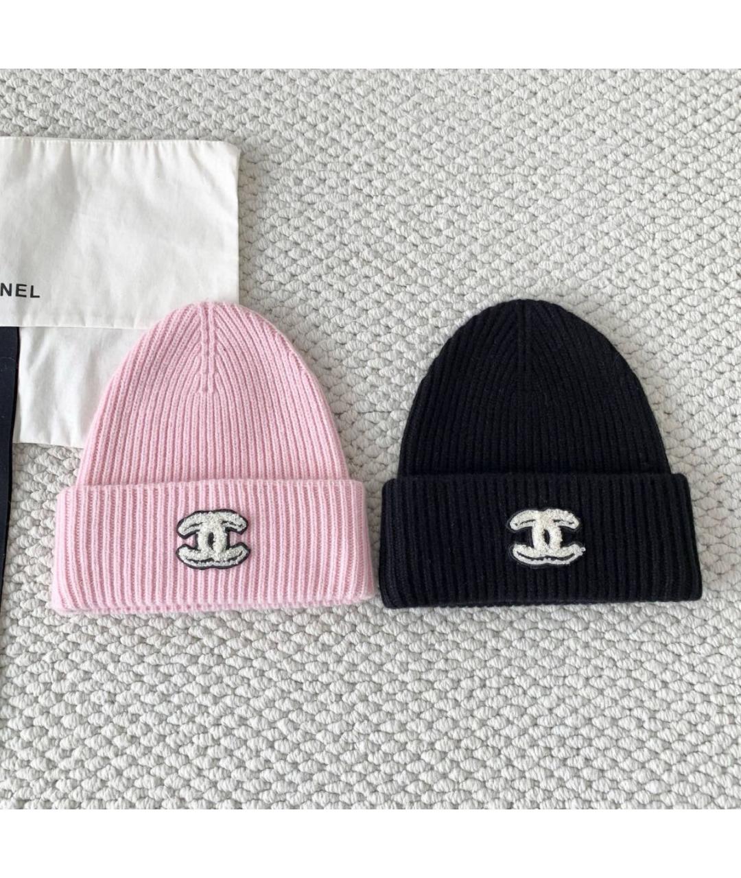 CHANEL Черная кашемировая шапка, фото 6