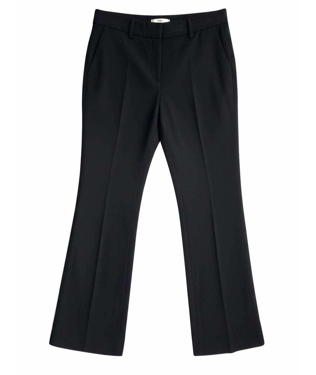 RED VALENTINO Черные вискозные прямые брюки, фото 1