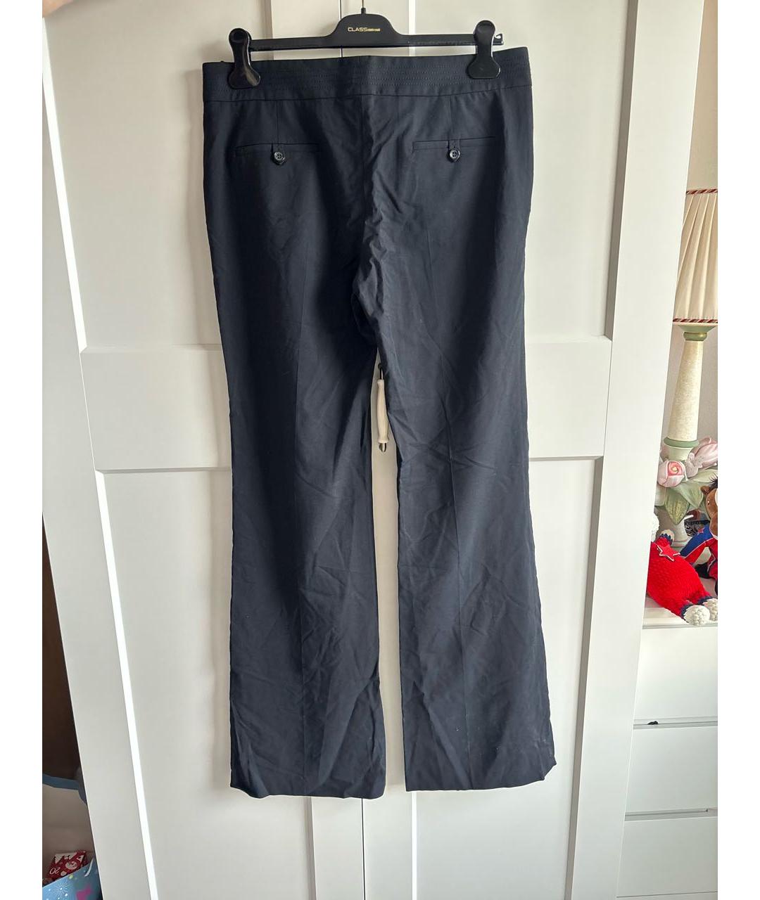 RED VALENTINO Черные вискозные прямые брюки, фото 2