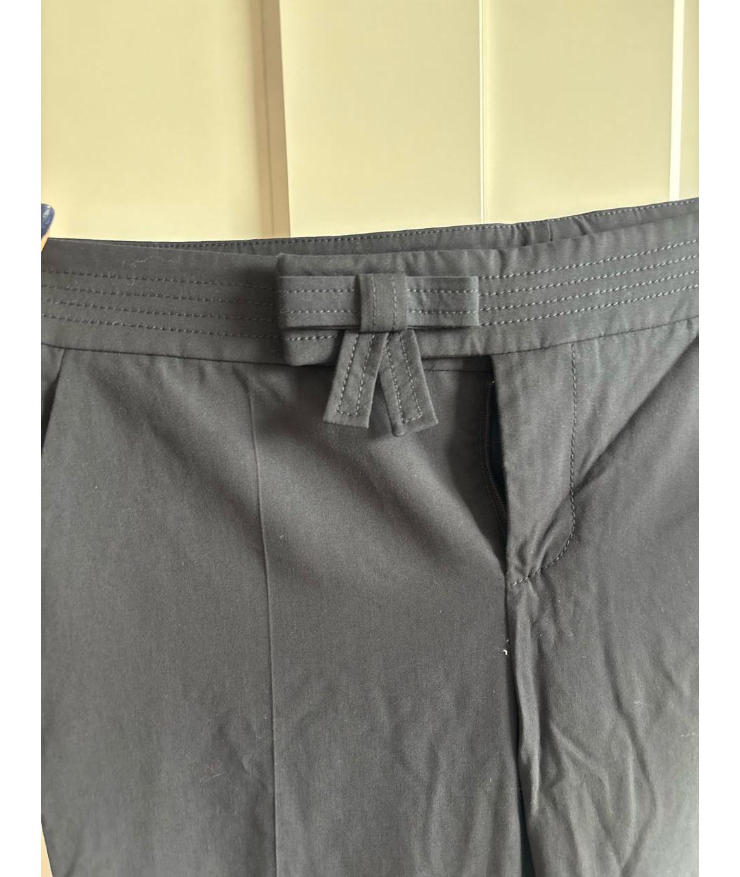 RED VALENTINO Черные вискозные прямые брюки, фото 4