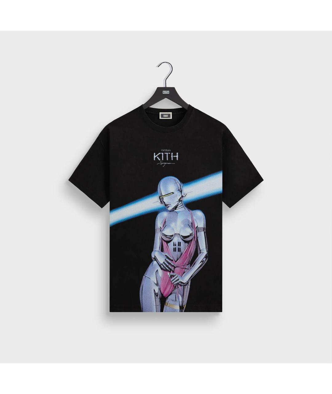 KITH Черная хлопковая футболка, фото 9