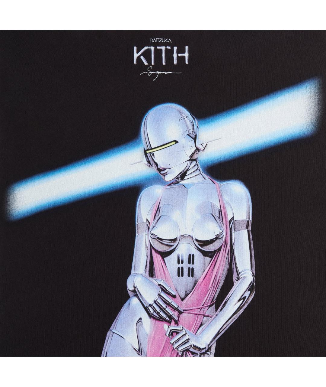 KITH Черная хлопковая футболка, фото 3