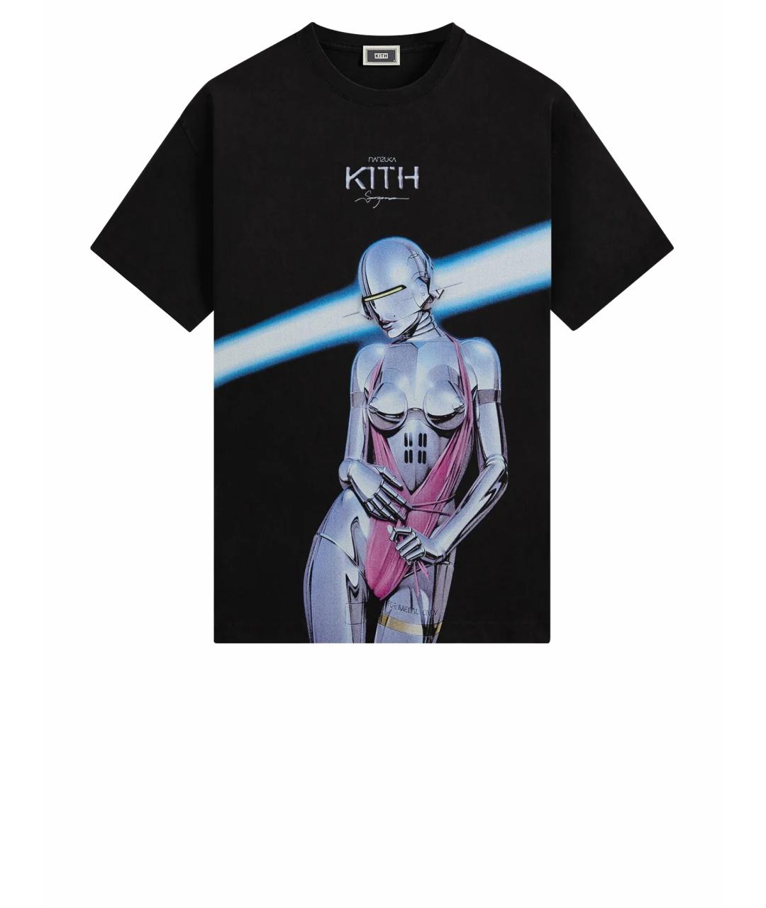 KITH Черная хлопковая футболка, фото 1