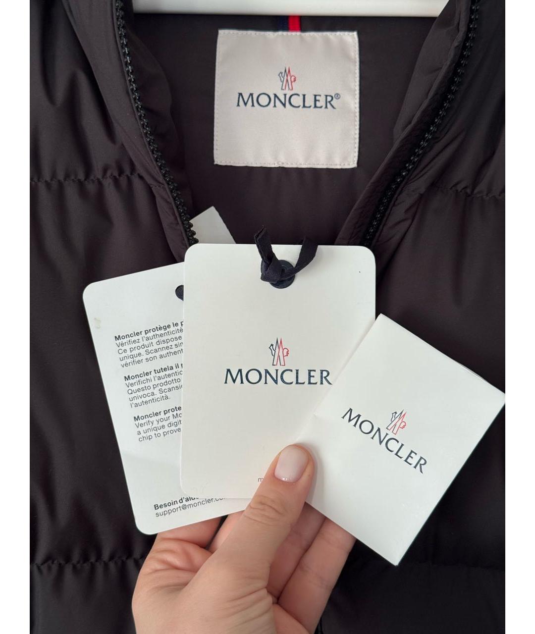 MONCLER Черная хлопковая куртка, фото 3