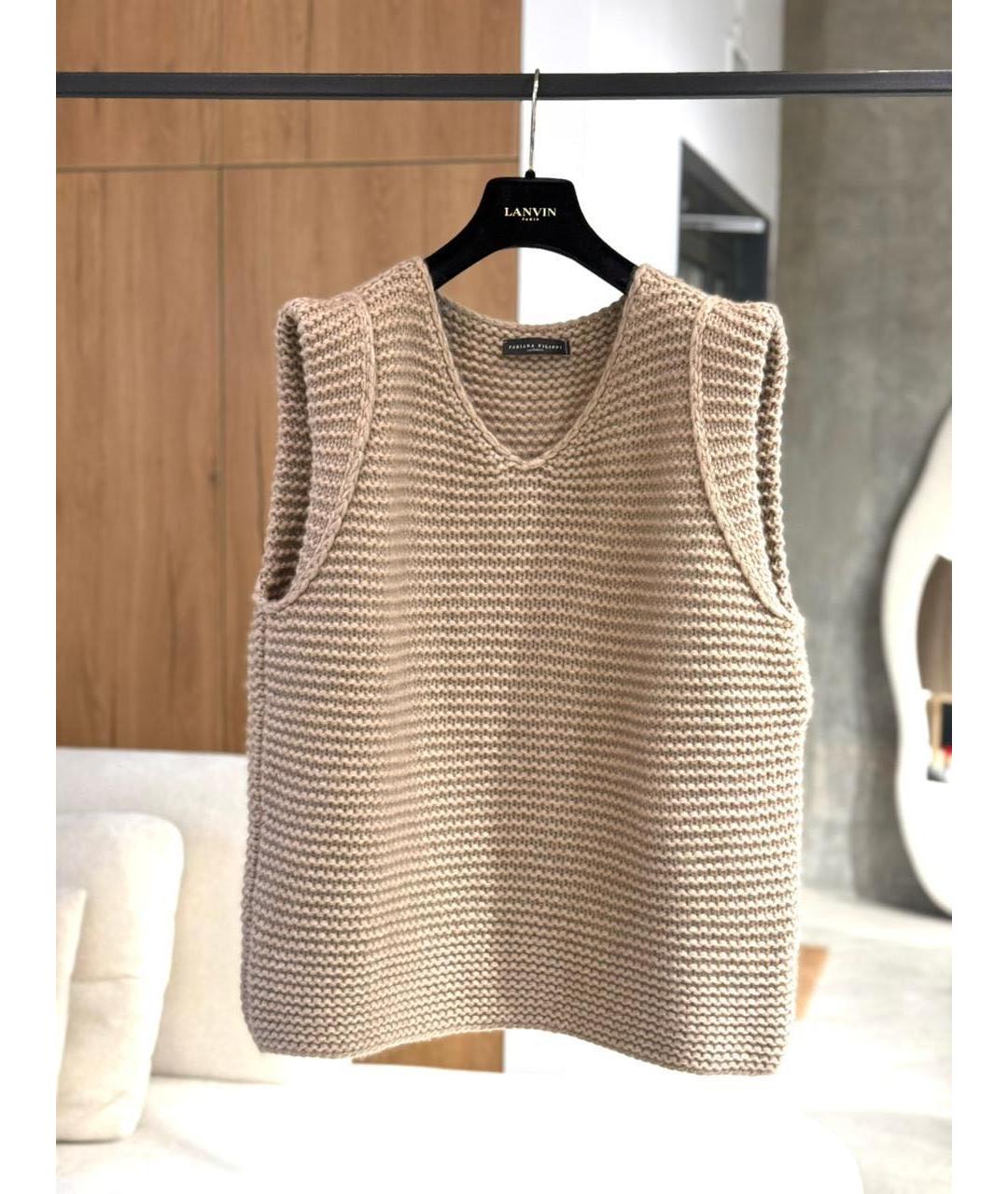 FABIANA FILIPPI Бежевая жилетка, фото 3