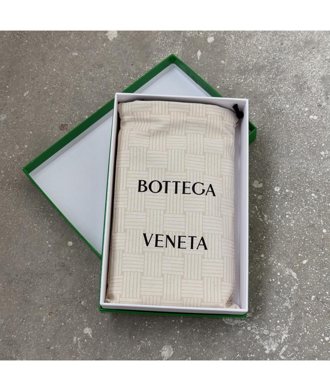 BOTTEGA VENETA Темно-синий кожаный кошелек, фото 8