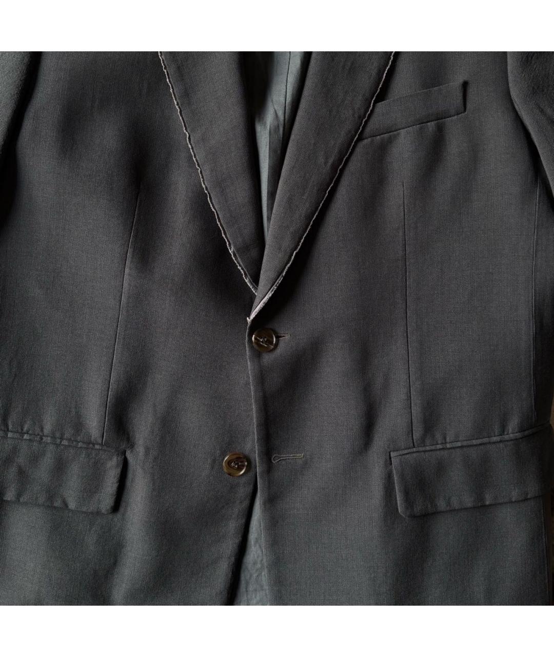 MAISON MARGIELA Серый шерстяной пиджак, фото 4