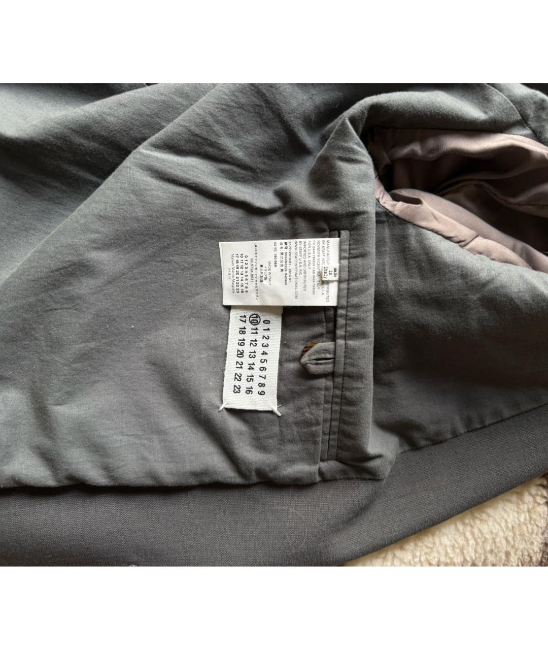 MAISON MARGIELA Серый шерстяной пиджак, фото 5