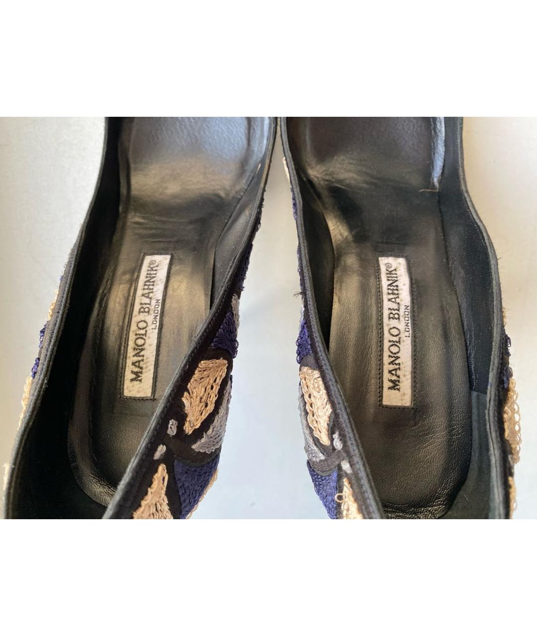 MANOLO BLAHNIK Мульти текстильные туфли, фото 6