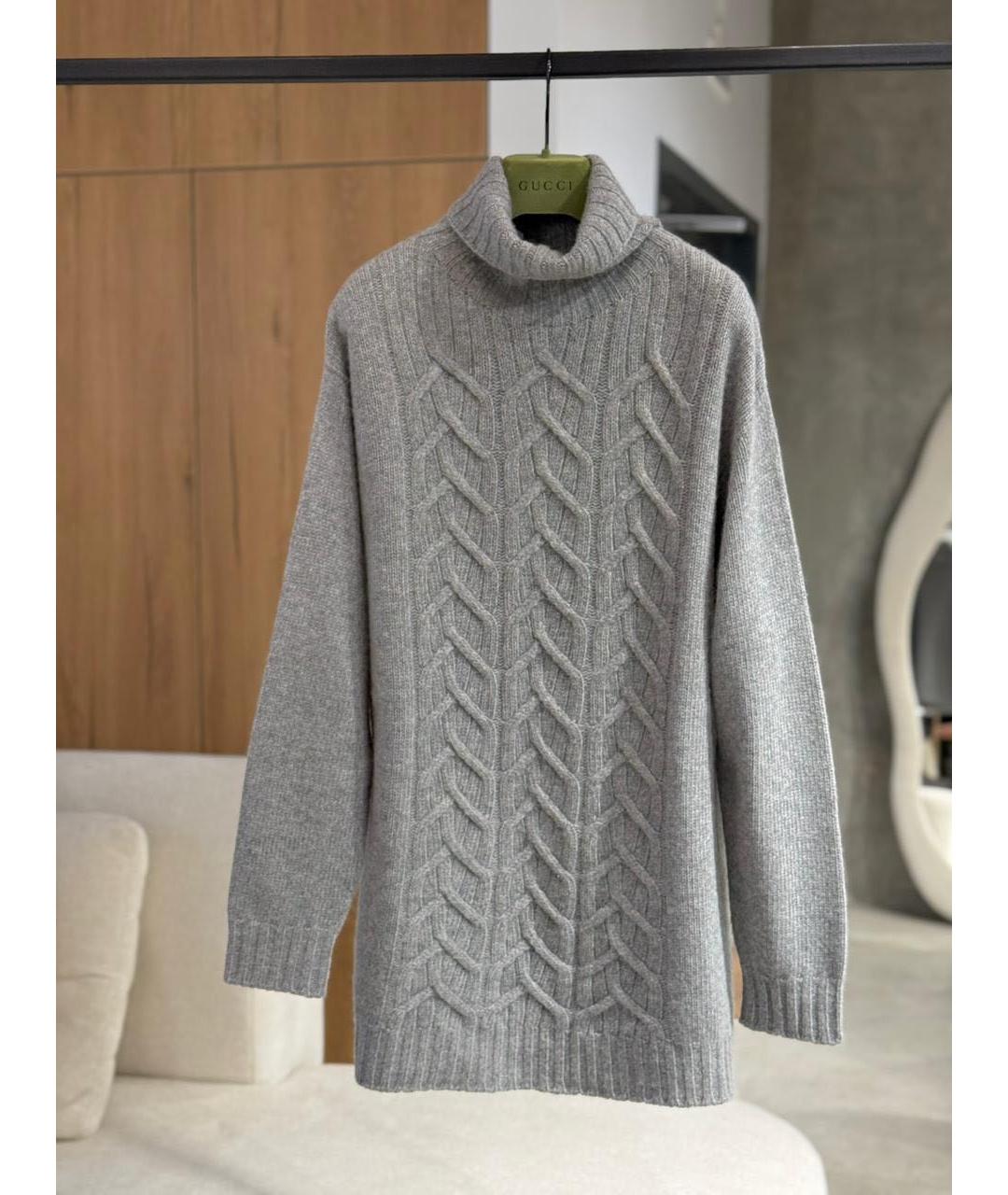 AGNONA Серый кашемировый джемпер / свитер, фото 2