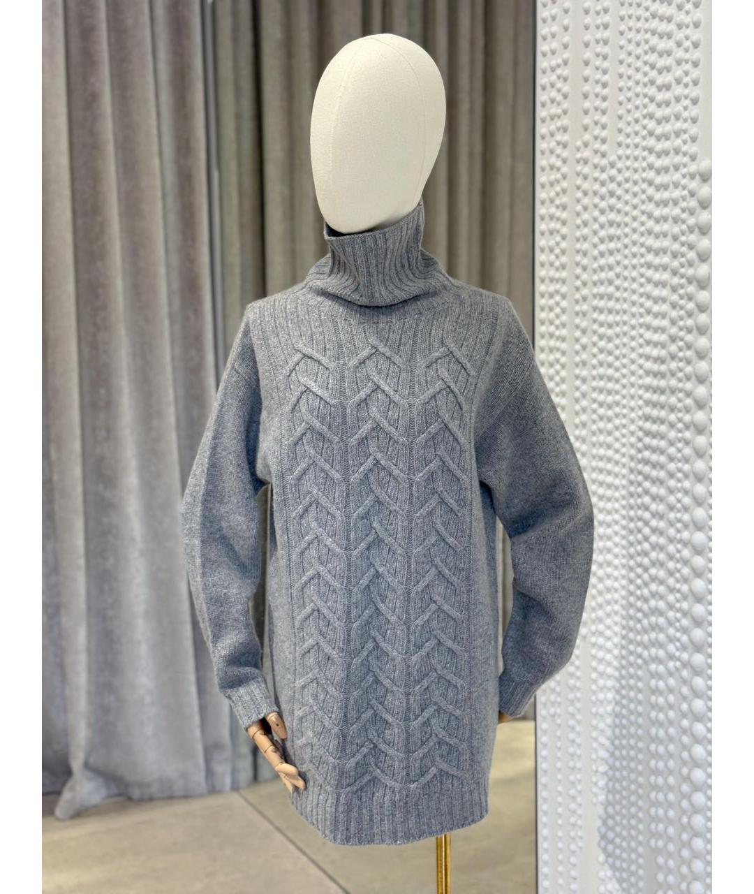 AGNONA Серый кашемировый джемпер / свитер, фото 3