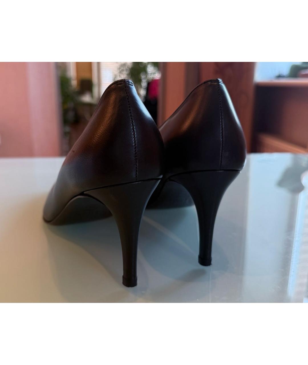 STUART WEITZMAN Черные кожаные туфли, фото 3