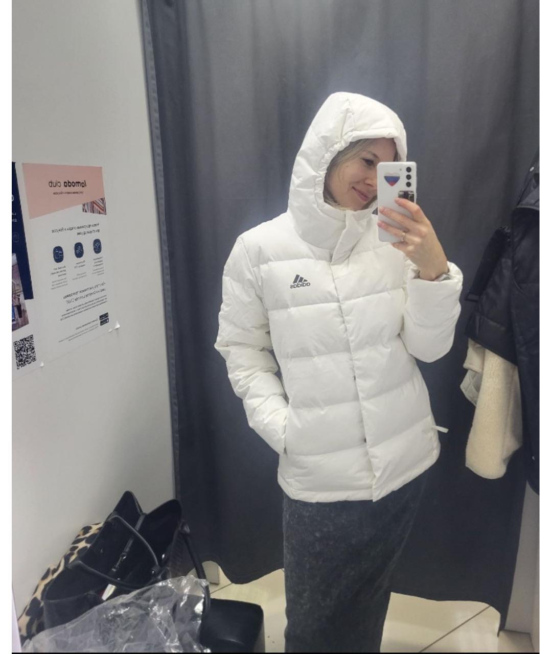 ADIDAS Белый пуховик, фото 8