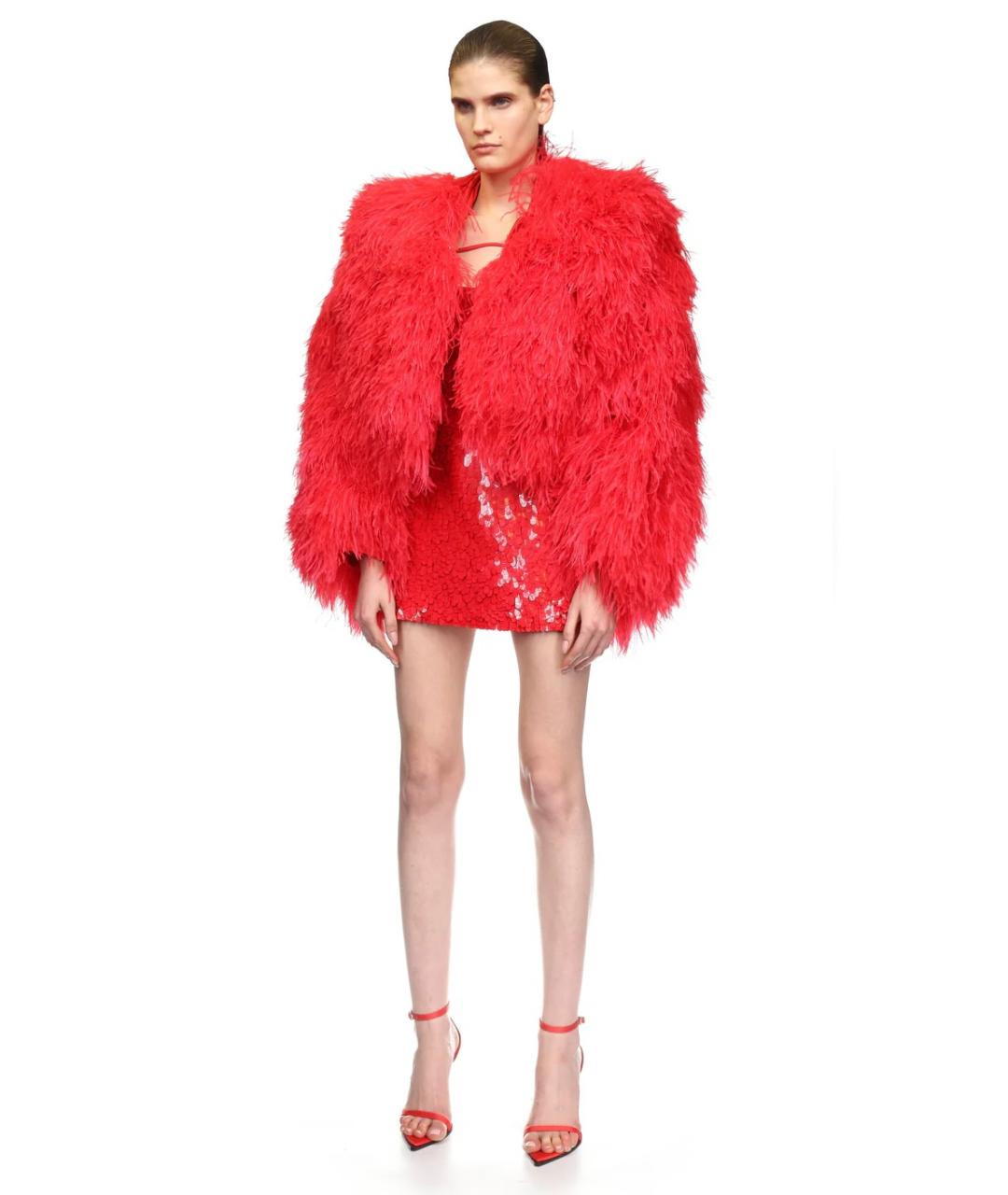 DAVID KOMA Красные текстильные босоножки, фото 3