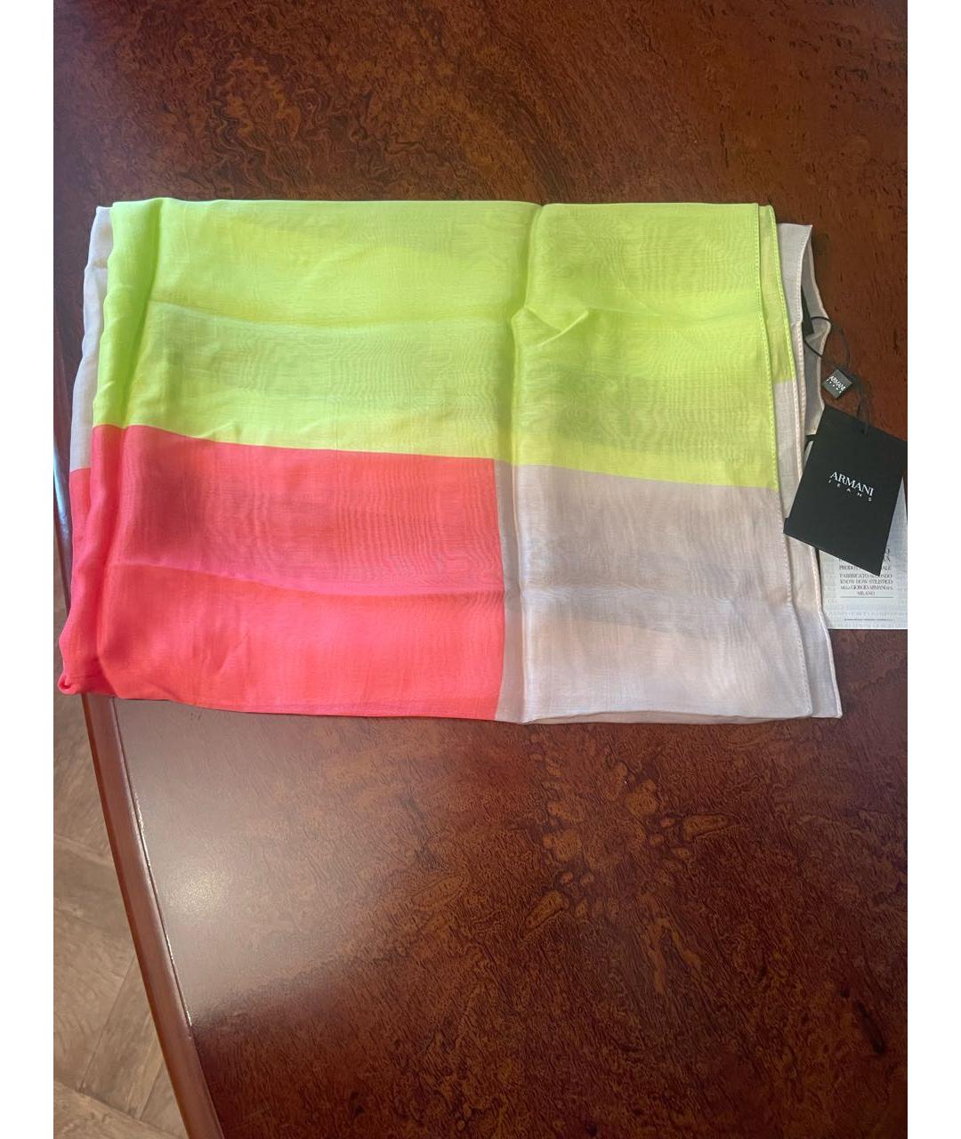 ARMANI JEANS Мульти шелковый шарф, фото 9