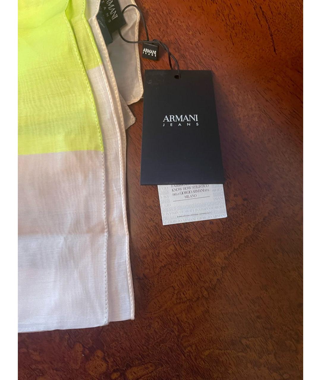 ARMANI JEANS Мульти шелковый шарф, фото 5