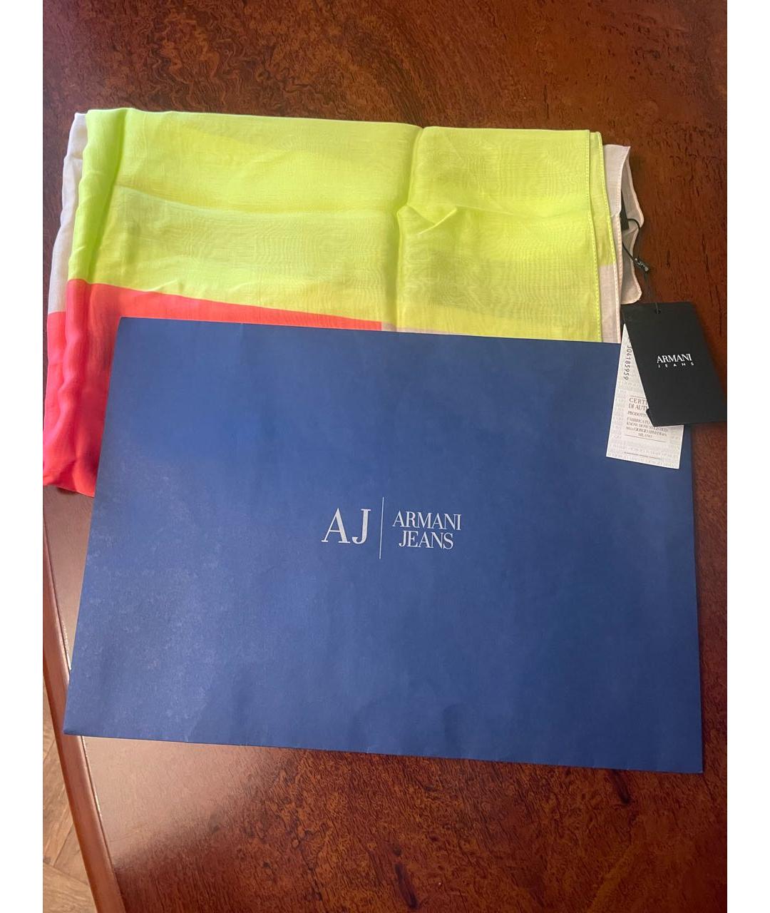 ARMANI JEANS Мульти шелковый шарф, фото 2