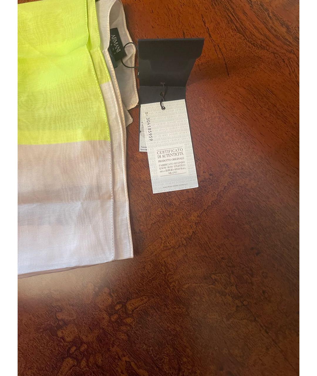 ARMANI JEANS Мульти шелковый шарф, фото 8