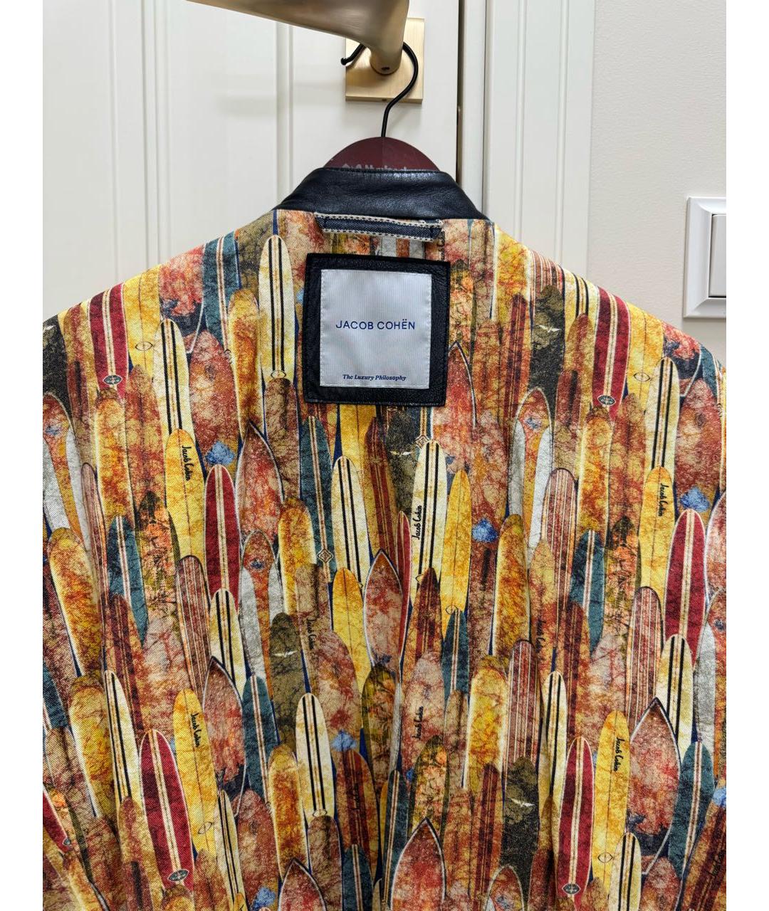 JACOB COHEN Черная кожаная куртка, фото 3