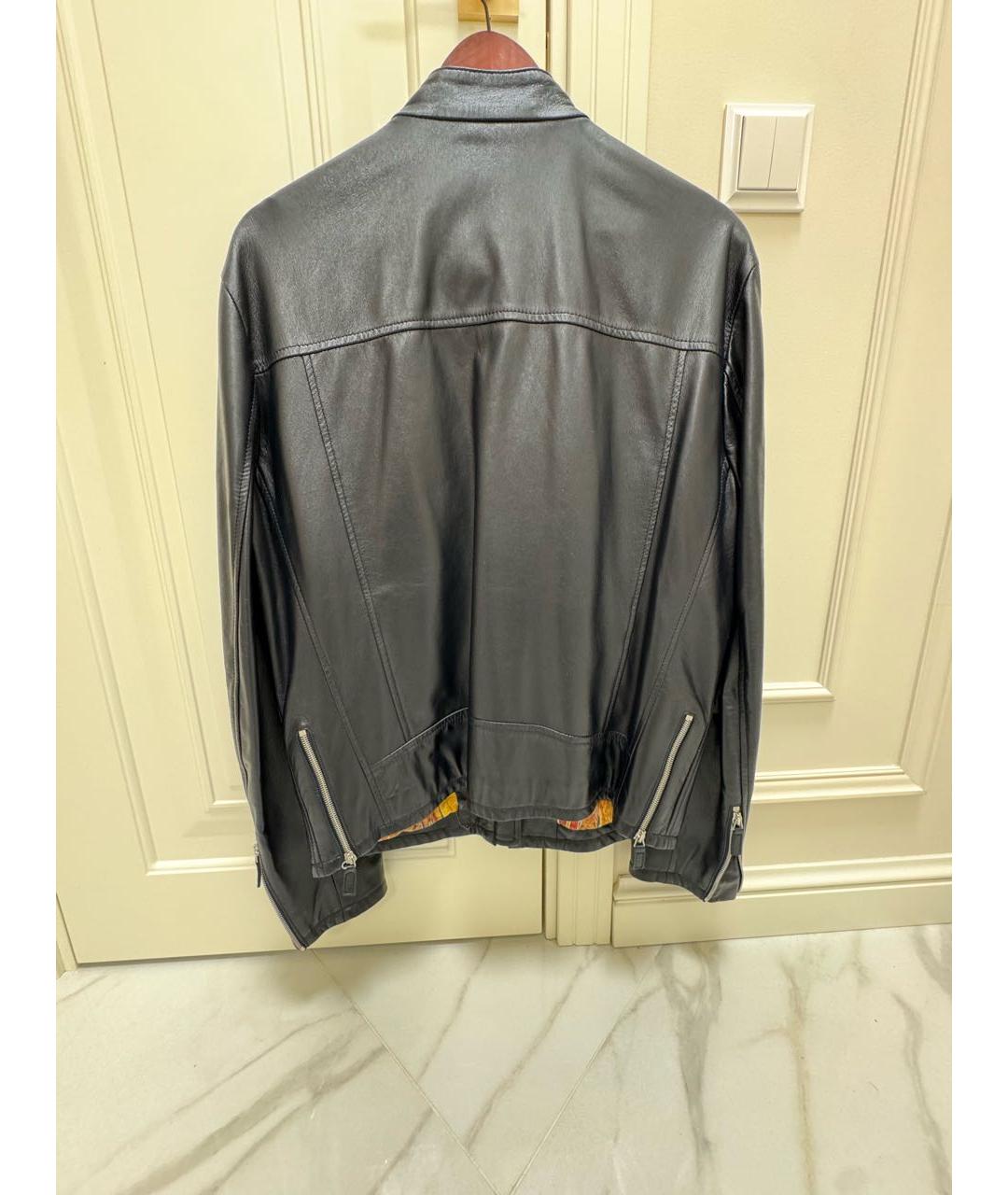 JACOB COHEN Черная кожаная куртка, фото 2