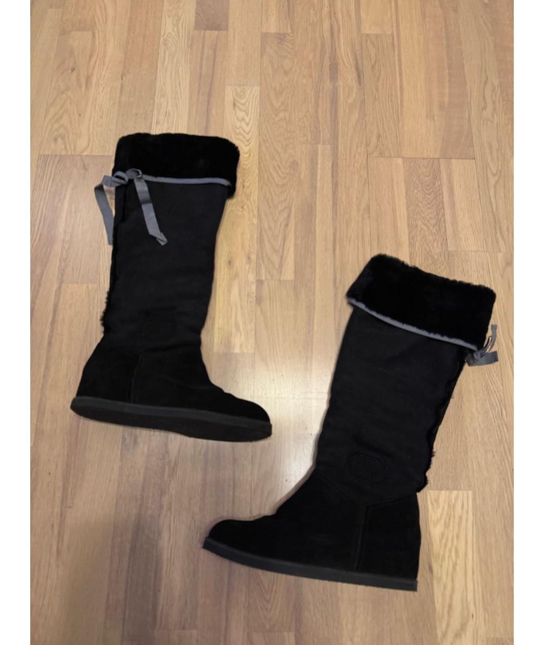 ANNA SUI Черные замшевые сапоги, фото 3