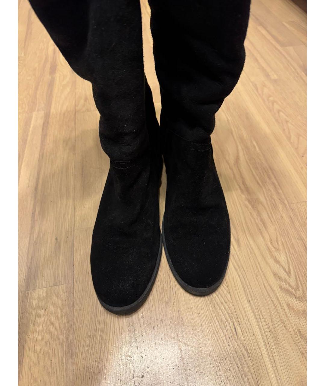 ANNA SUI Черные замшевые сапоги, фото 2