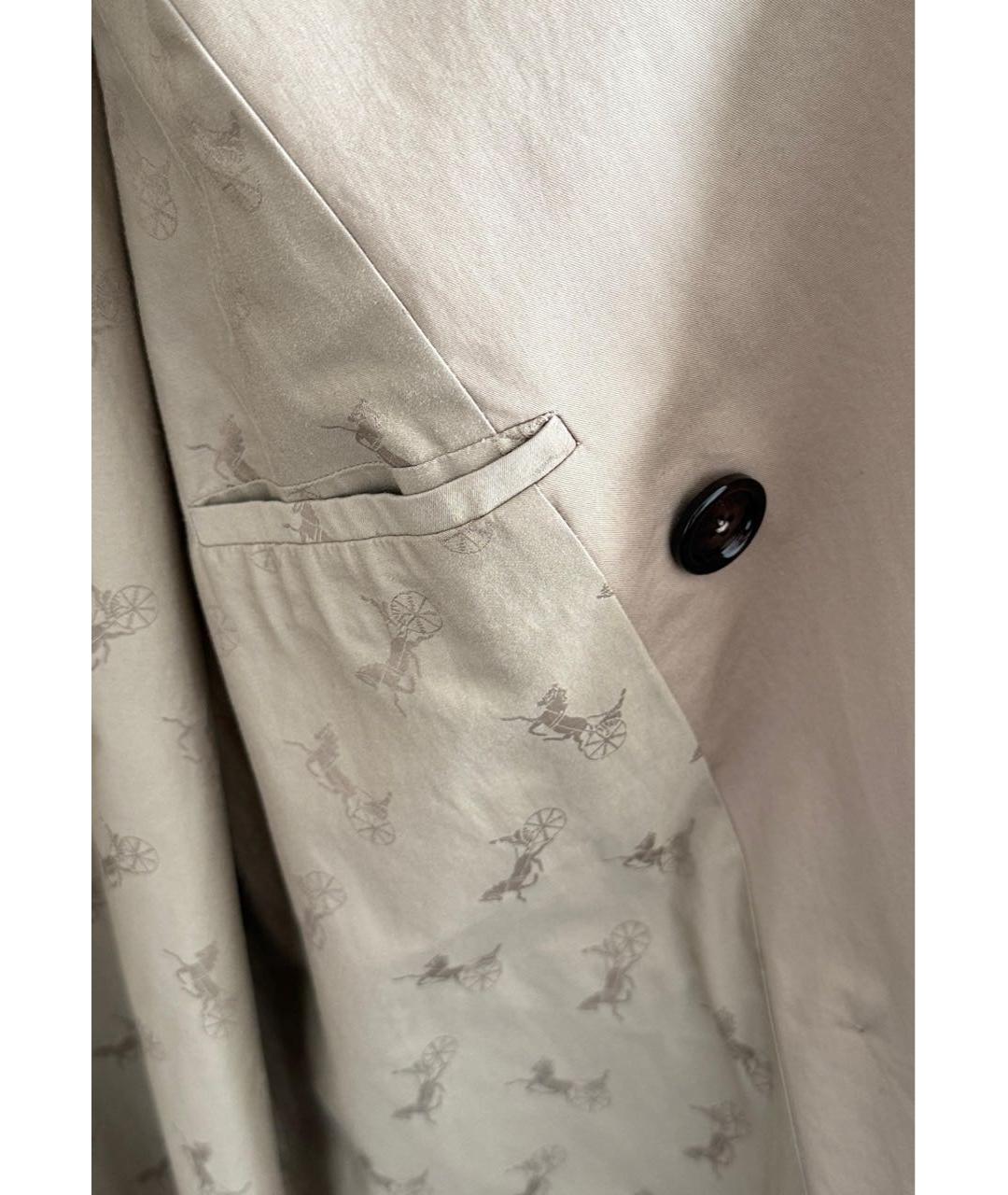 CELINE Бежевый хлопковый тренч/плащ, фото 3