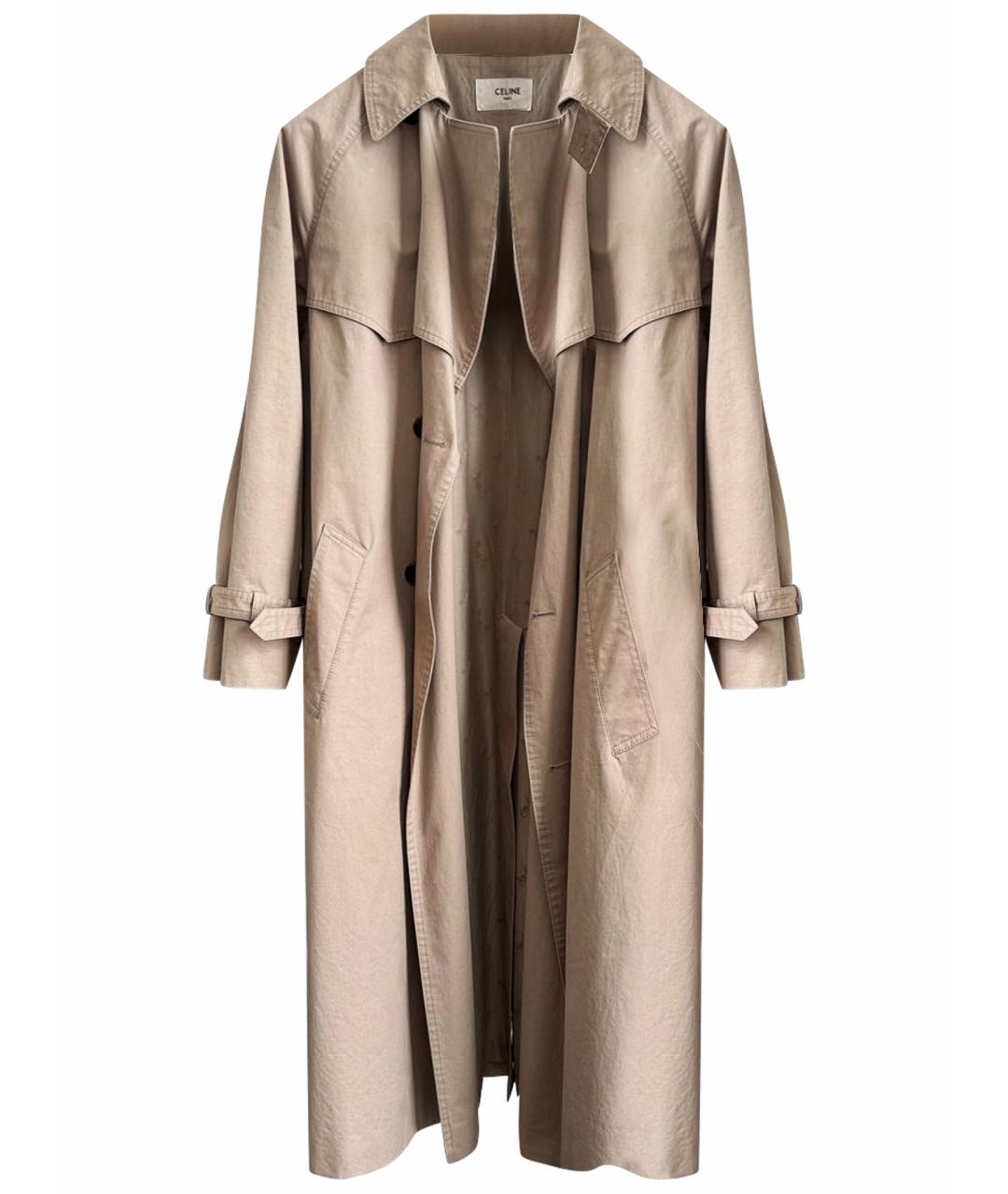 CELINE Бежевый хлопковый тренч/плащ, фото 1