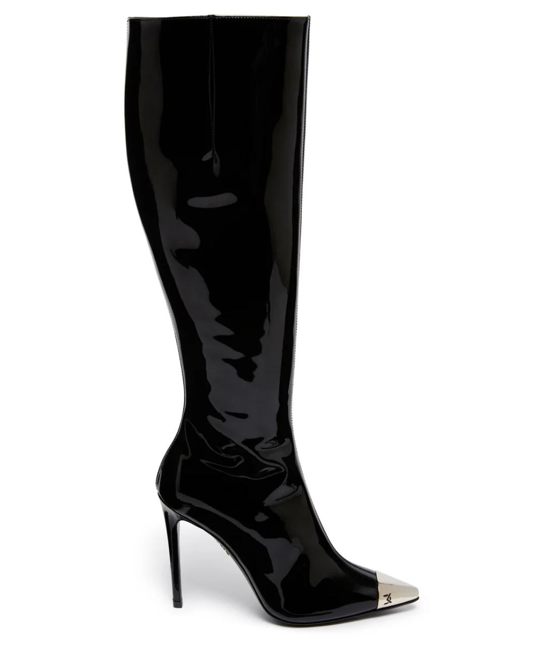 DAVID KOMA Черные сапоги из лакированной кожи, фото 1