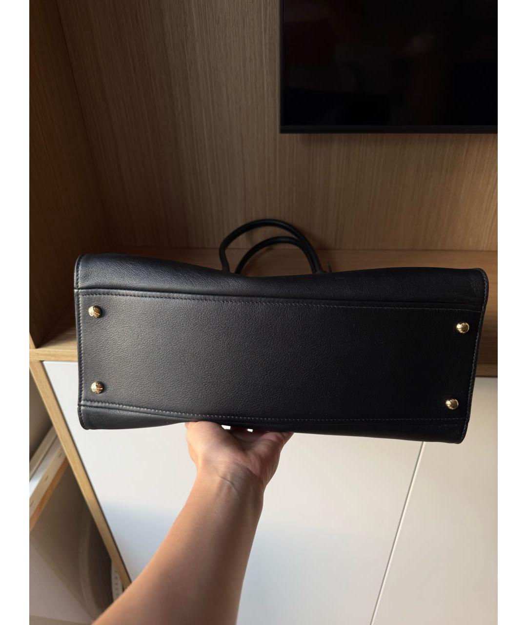 PRADA Черная кожаная сумка тоут, фото 5