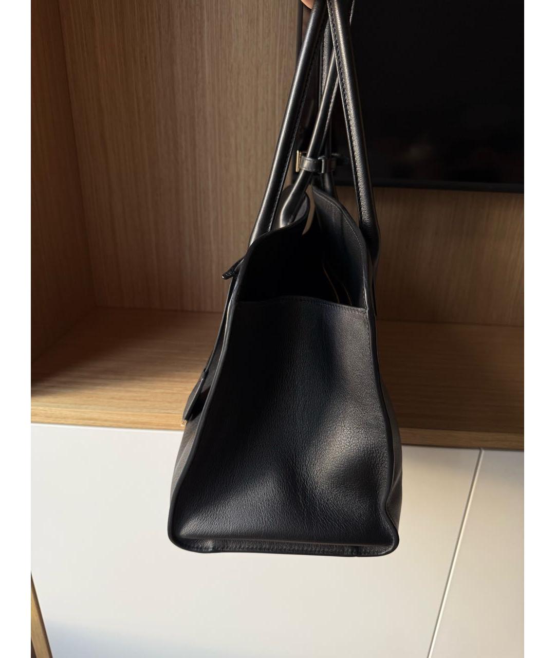 PRADA Черная кожаная сумка тоут, фото 6