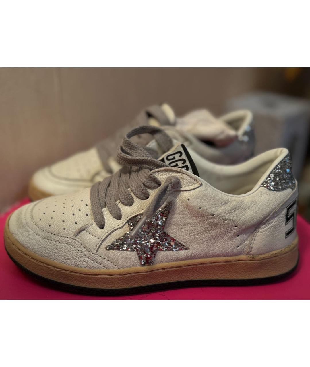 GOLDEN GOOSE DELUXE BRAND Белые кожаные кеды, фото 5