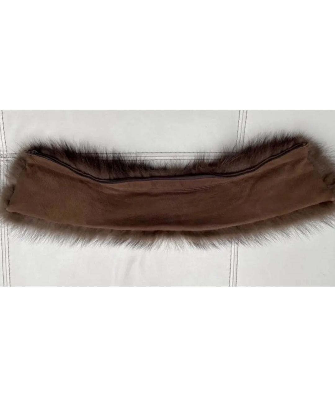 BRIONI Коричневая кожаная дубленка/шуба, фото 7