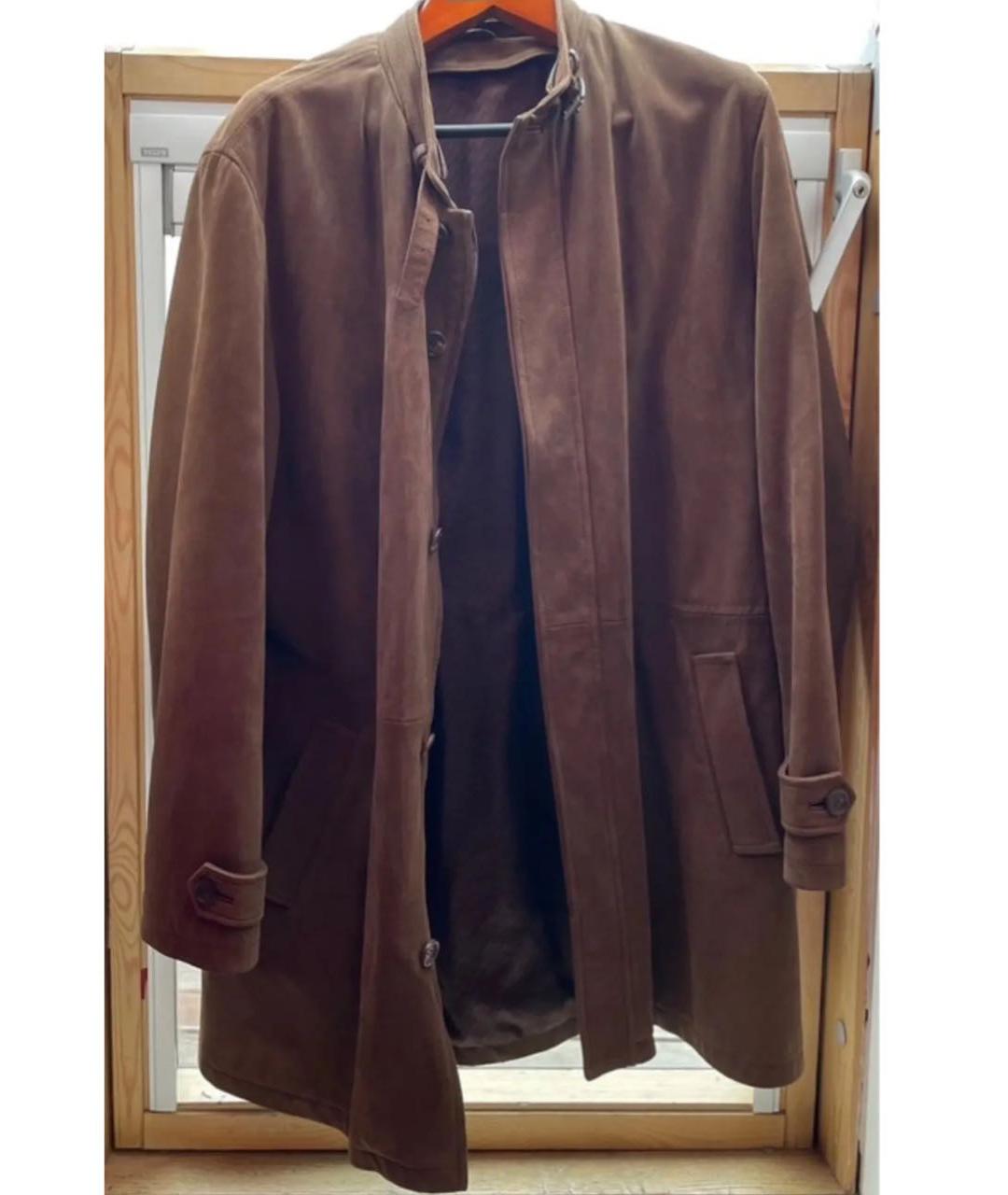 BRIONI Коричневая кожаная дубленка/шуба, фото 2