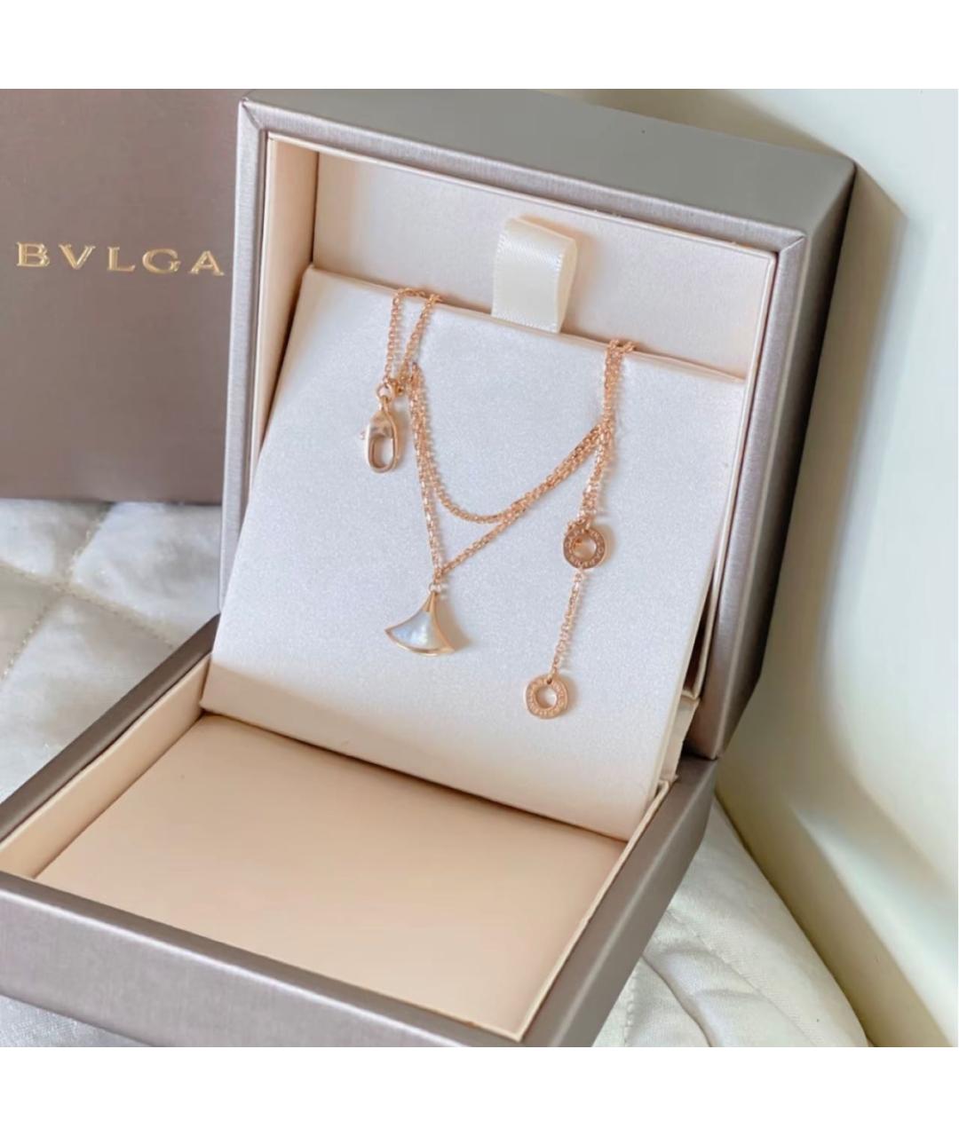 BVLGARI Белый браслет из розового золота, фото 3