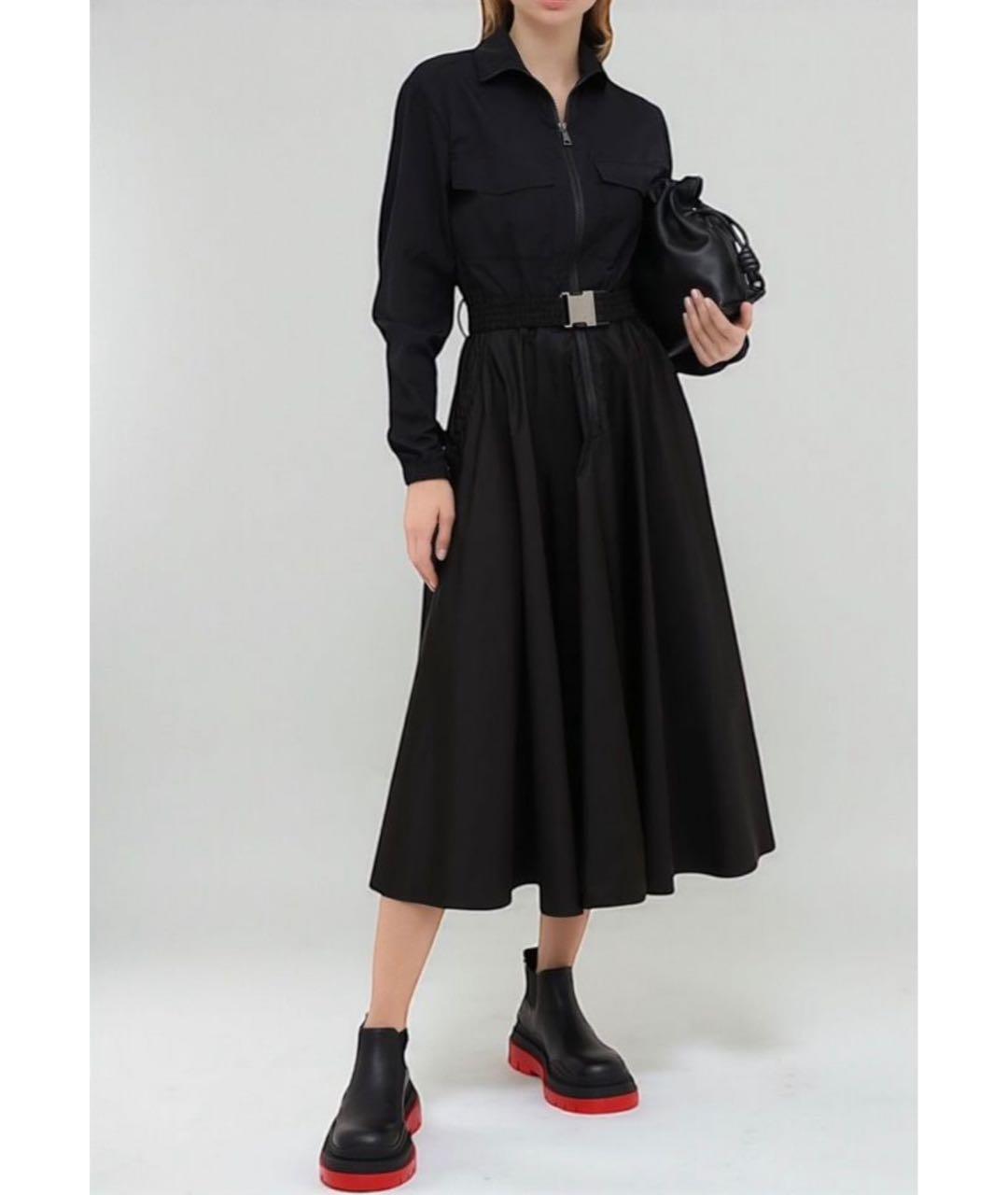 MONCLER Черное полиамидовое повседневное платье, фото 3