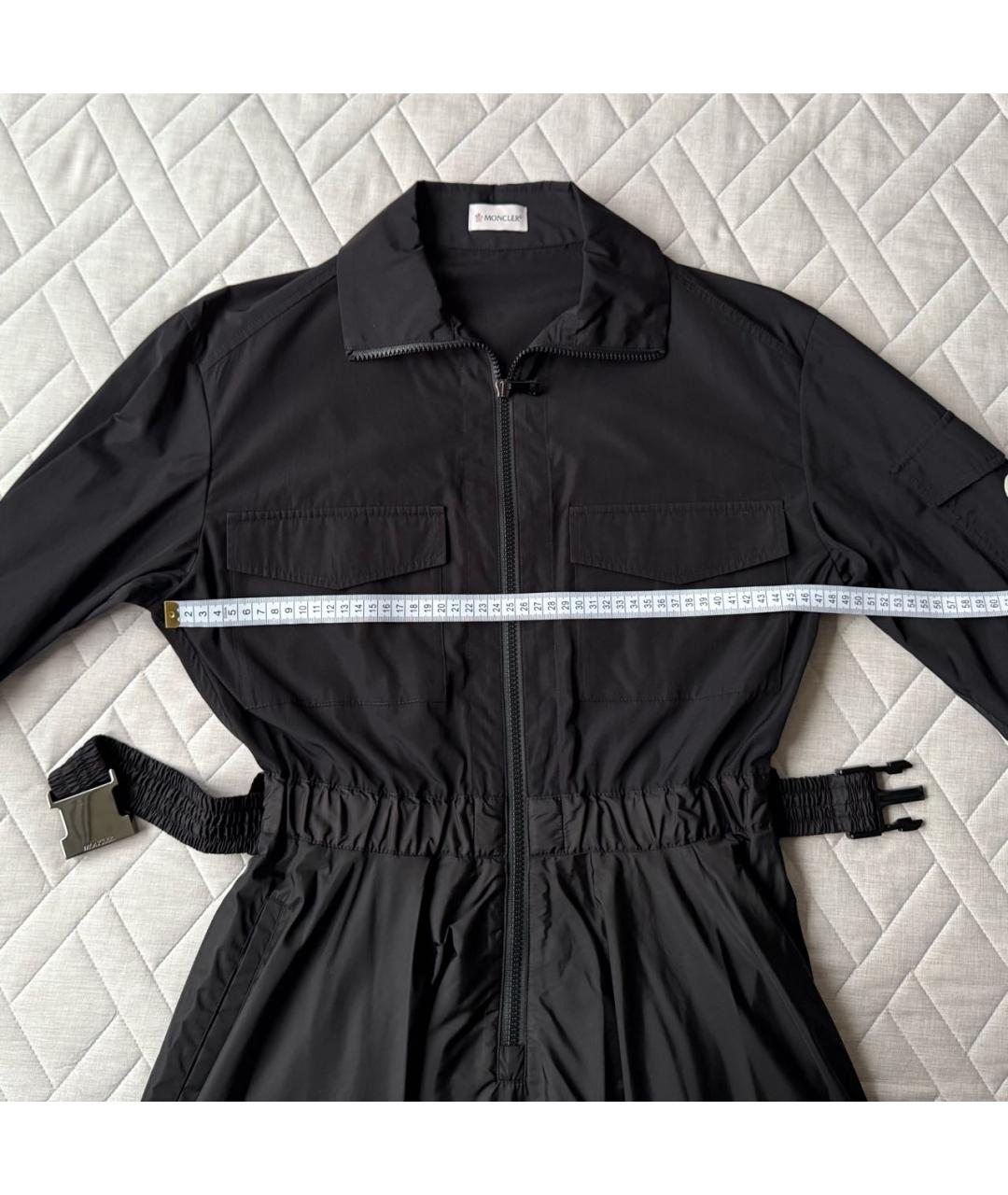 MONCLER Черное полиамидовое повседневное платье, фото 6