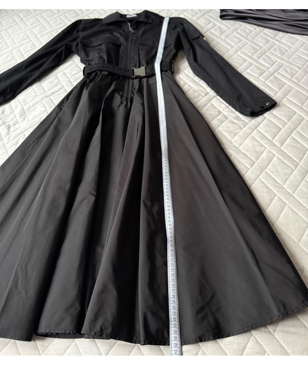 MONCLER Черное полиамидовое повседневное платье, фото 7