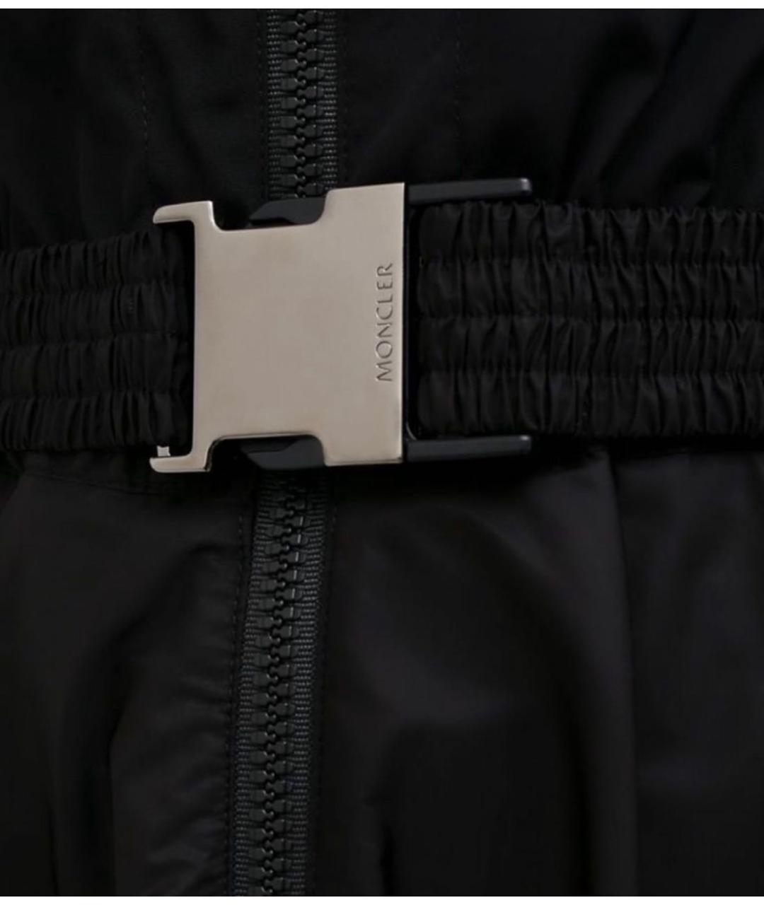 MONCLER Черное полиамидовое повседневное платье, фото 4