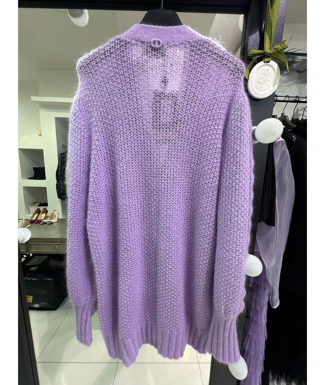 TWIN-SET Фиолетовый полиамидовый кардиган, фото 2