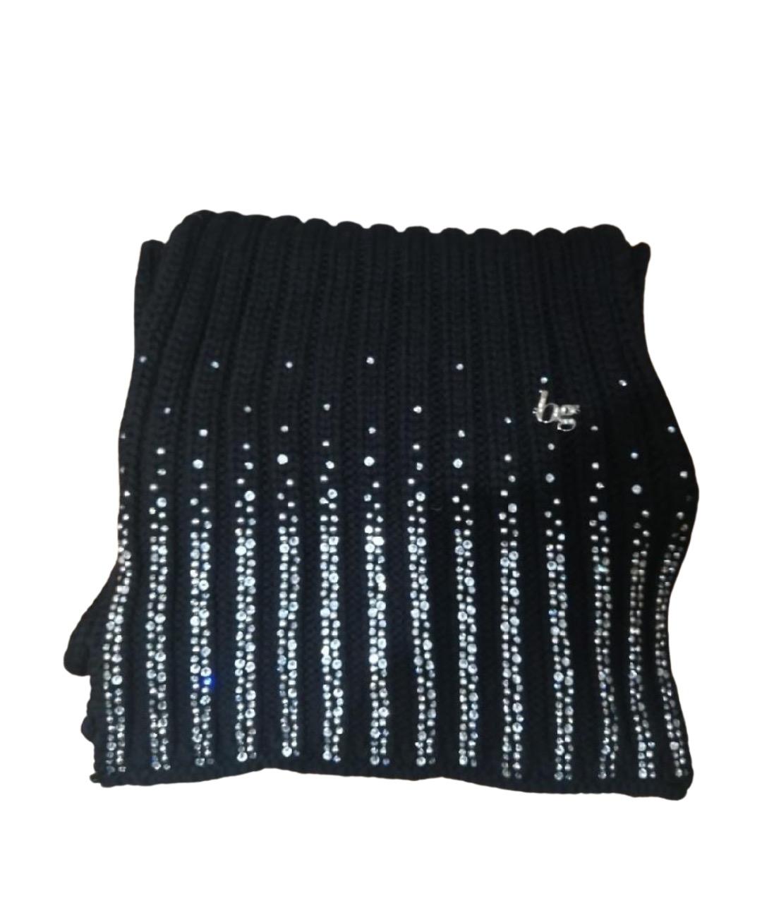 BLUGIRL Черный шерстяной шарф, фото 1